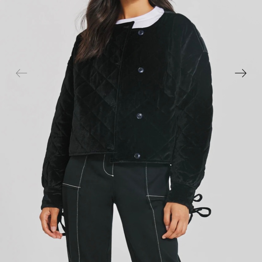 Something Navy Velour Jacket